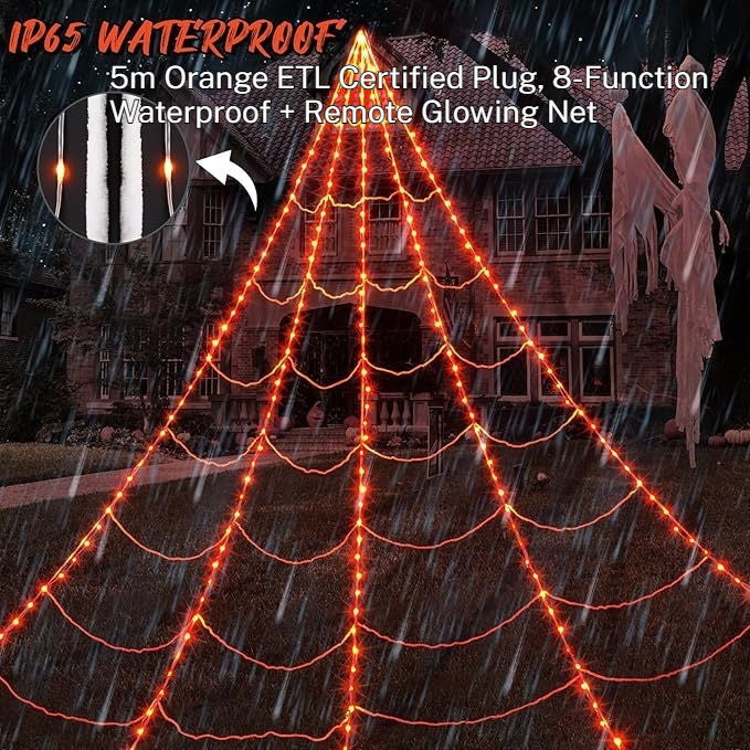 Web Glow – LED-Spinnennetz-Dreieck