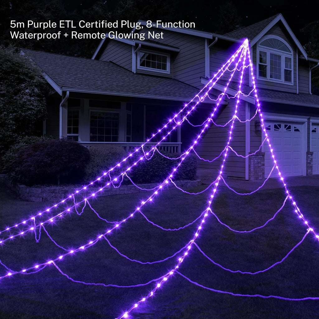 Web Glow – LED-Spinnennetz-Dreieck