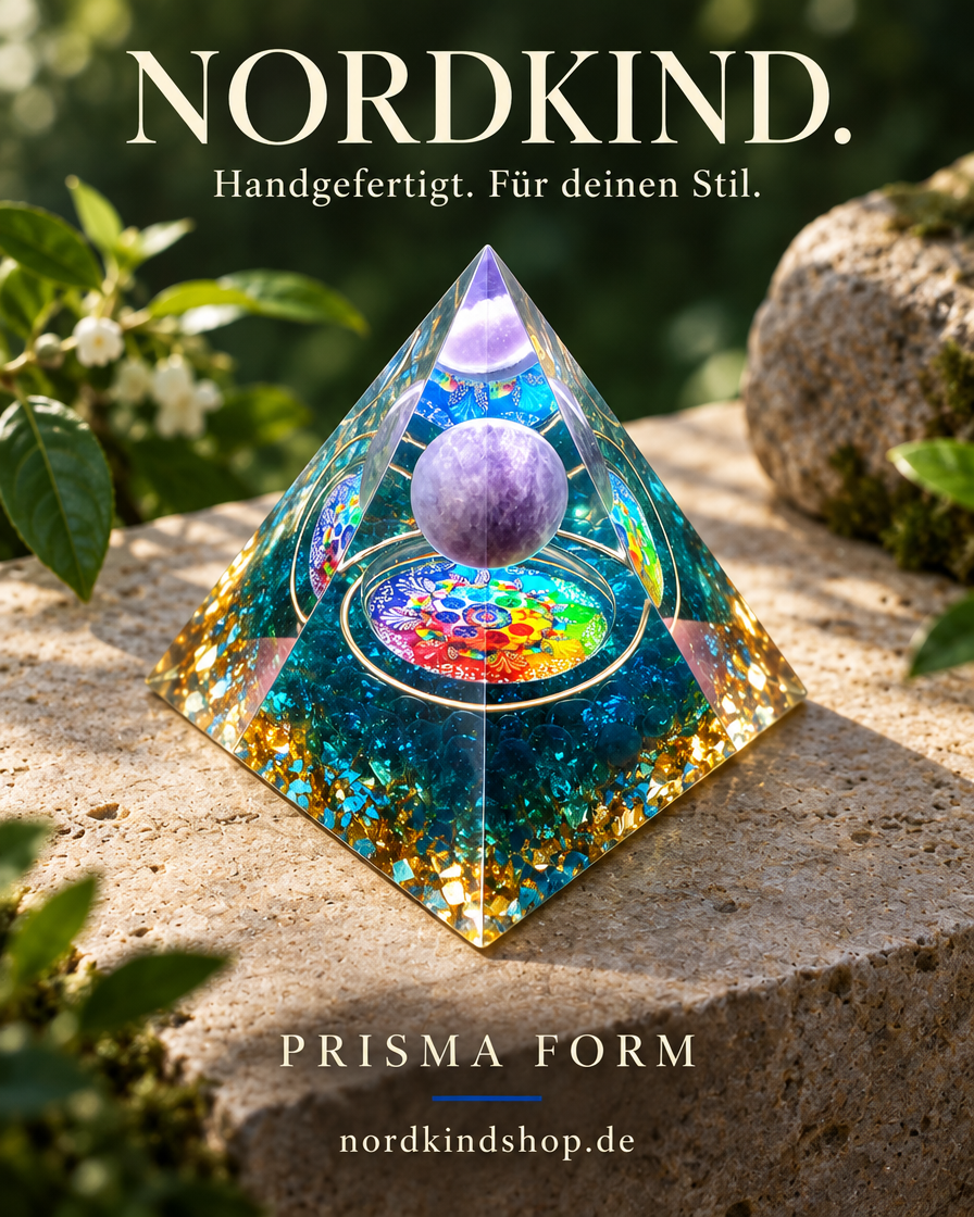 Prisma Form – Violett-Türkis · Kugel