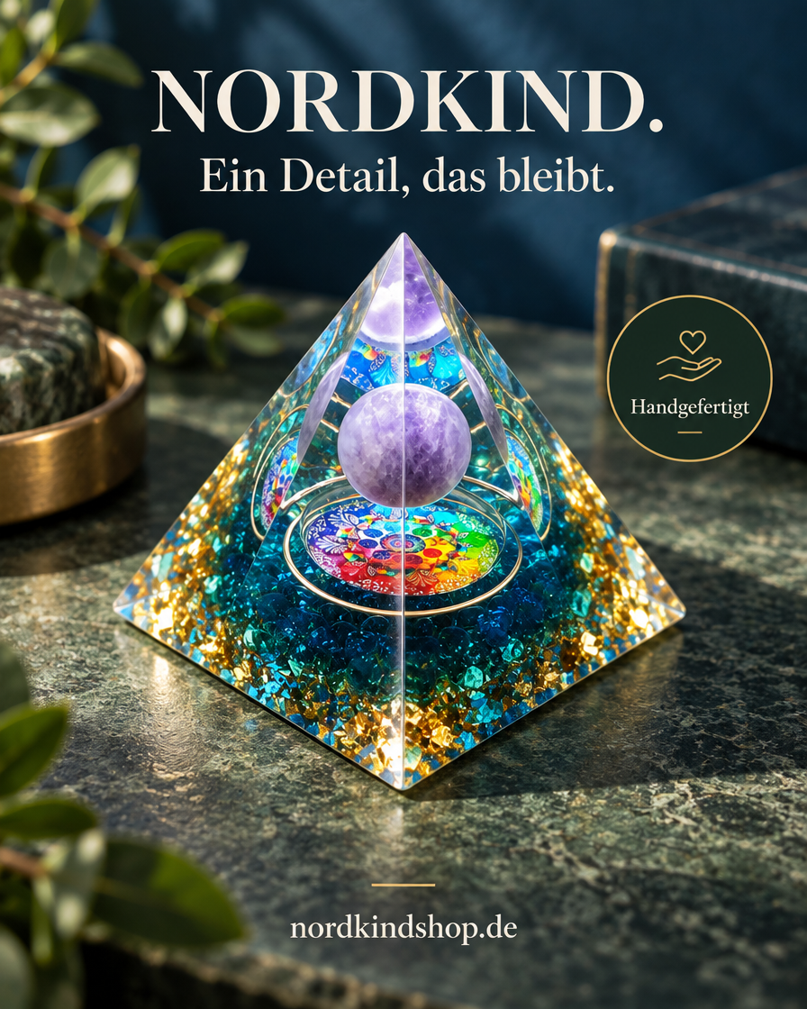 Prisma Form – Violett-Türkis · Kugel