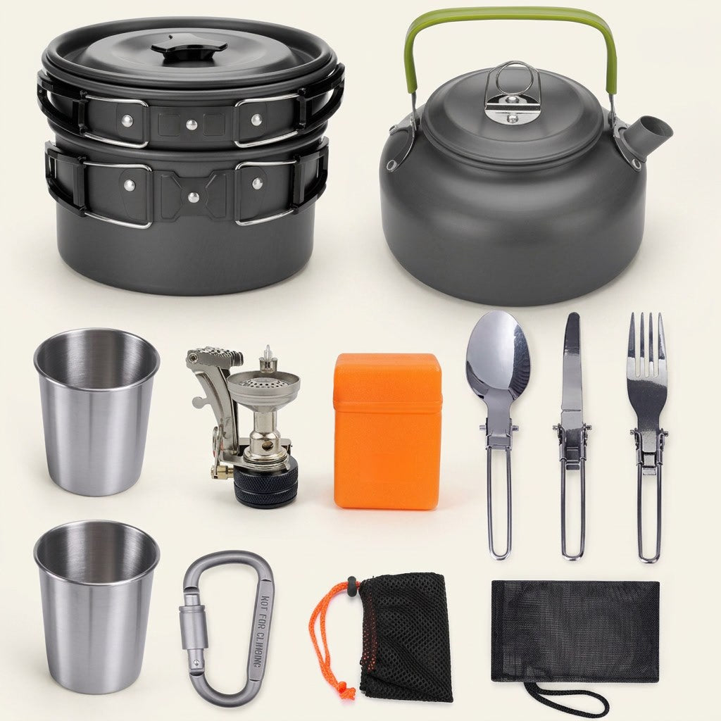 Kompaktes Camping-Kochset