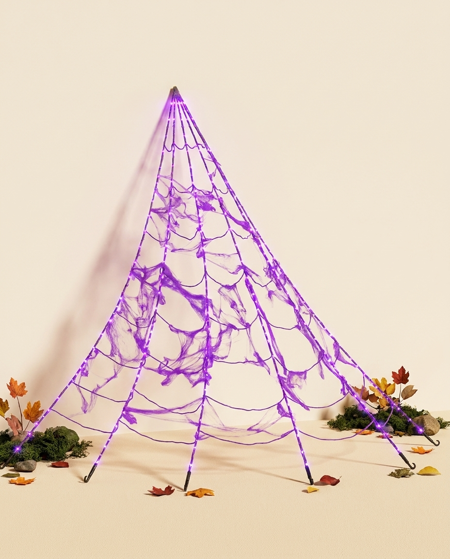 Web Glow – LED-Spinnennetz-Dreieck