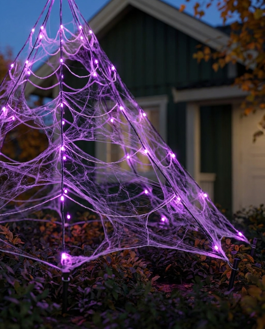 Web Glow – LED-Spinnennetz-Dreieck