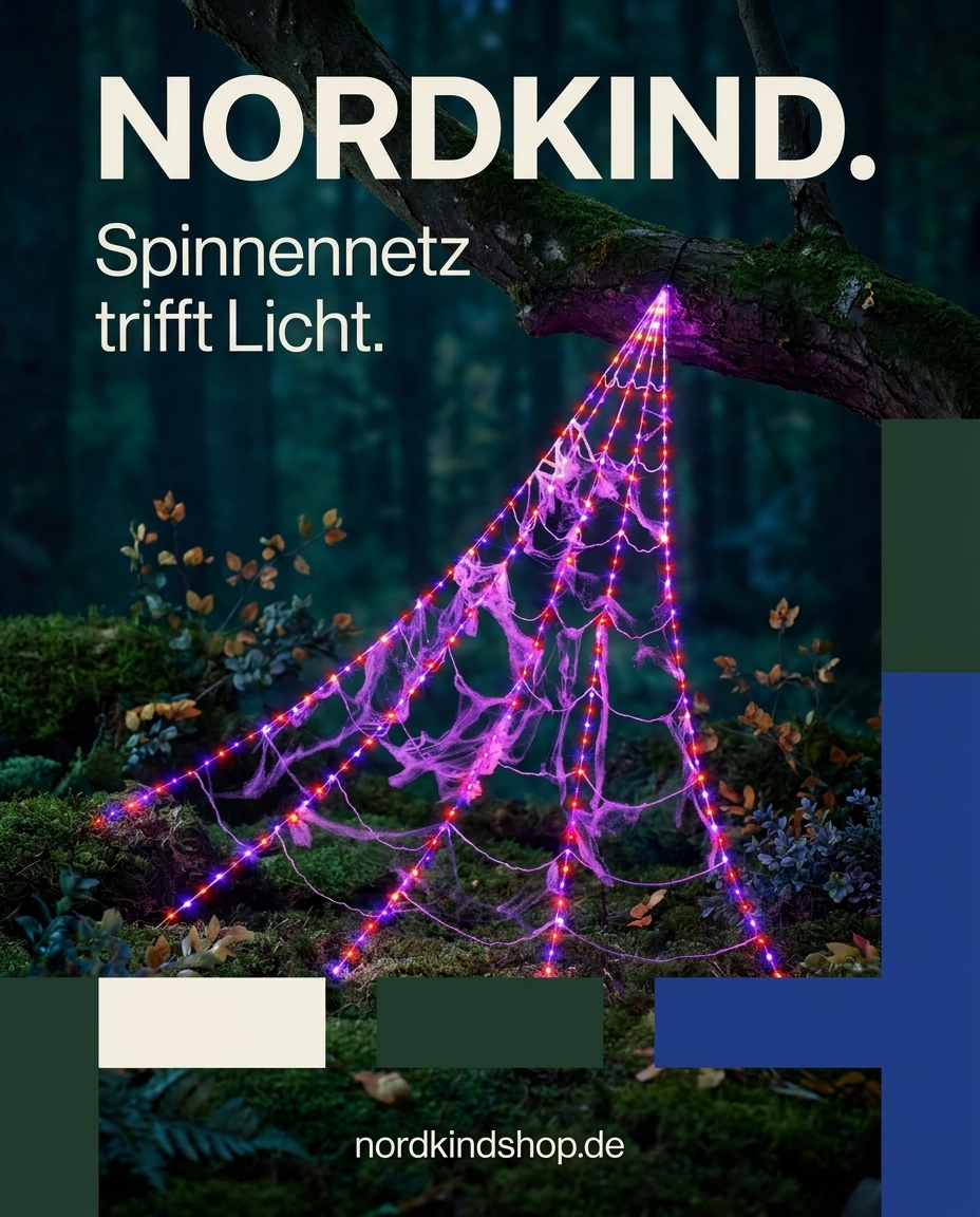 Web Glow – LED-Spinnennetz-Dreieck