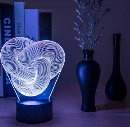 Abstrakte Acryl-Lichtskulptur