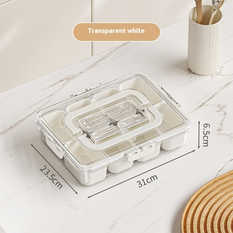 Snackbox mit acht Fächern – Originalproduktfoto