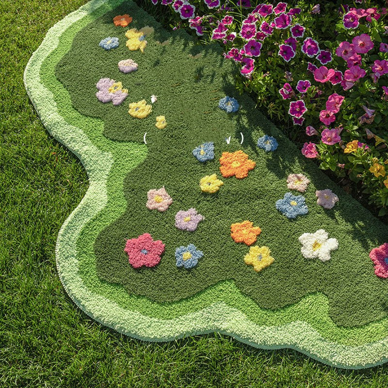Blumenwiese mit Wellenrand