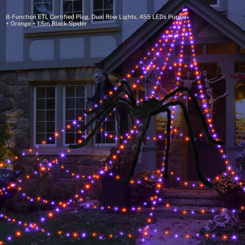 Web Glow – LED-Spinnennetz-Dreieck