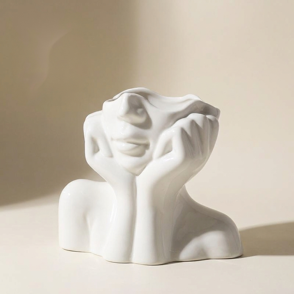 Tagtraum – Gesichtsvase mit zwei Händen · Produktansicht