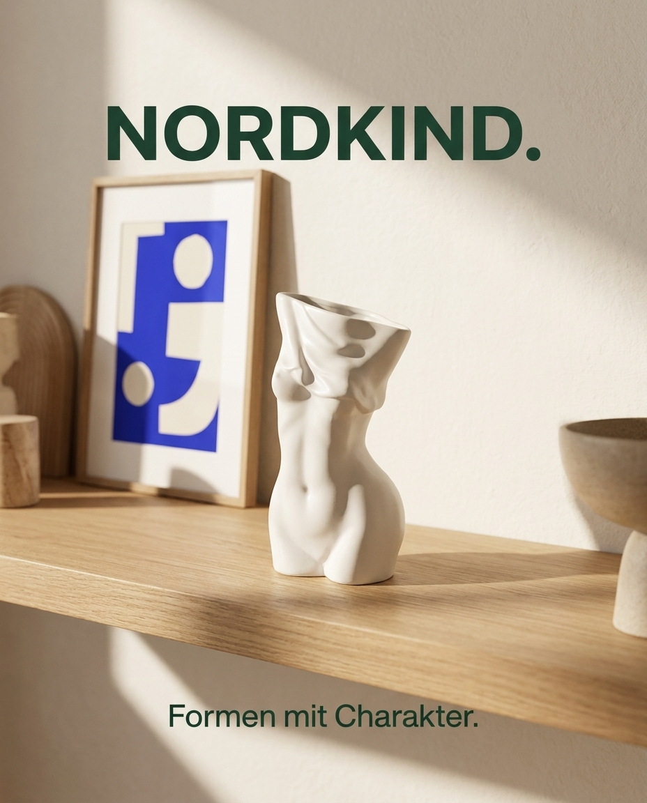 Körperkunst – Skulpturale Torso-Vase · NORDKIND Wohnmotiv