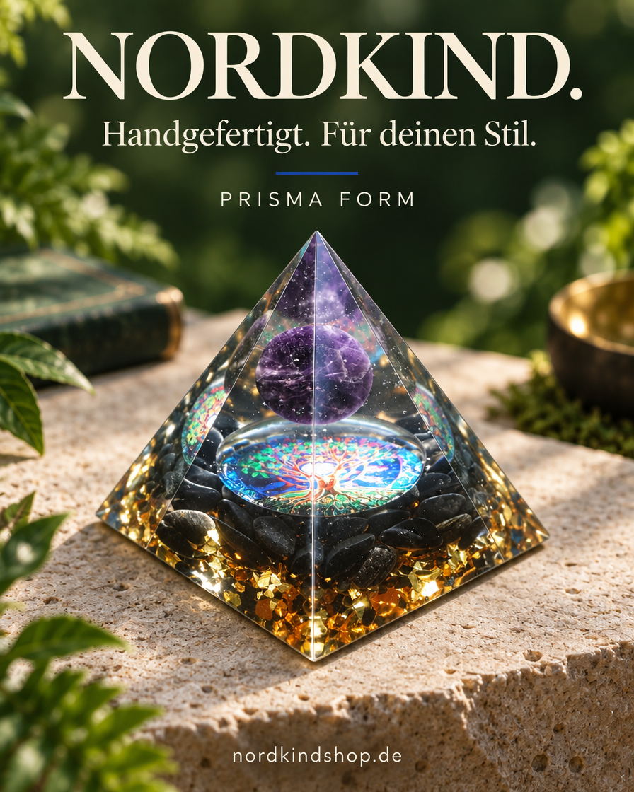 Prisma Form – Violett-Schwarz · Mandala