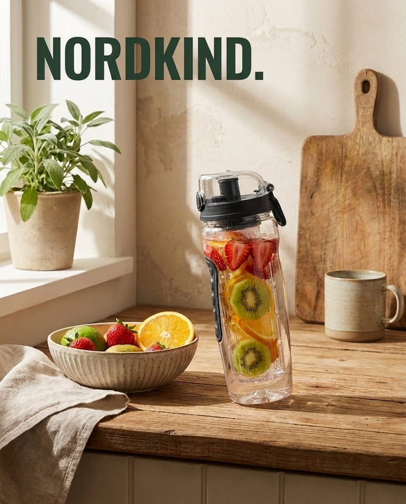 Trinkflasche mit Fruchteinsatz