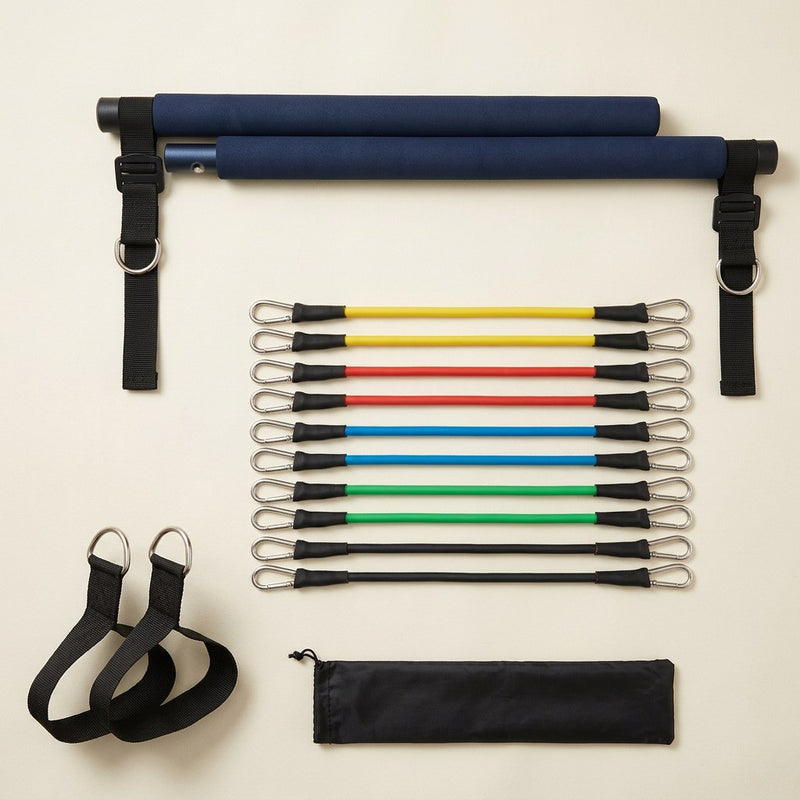 Pilates-Stange mit Bändern