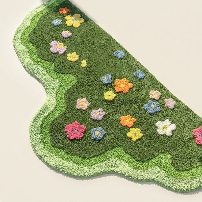 Blumenwiese mit Wellenrand