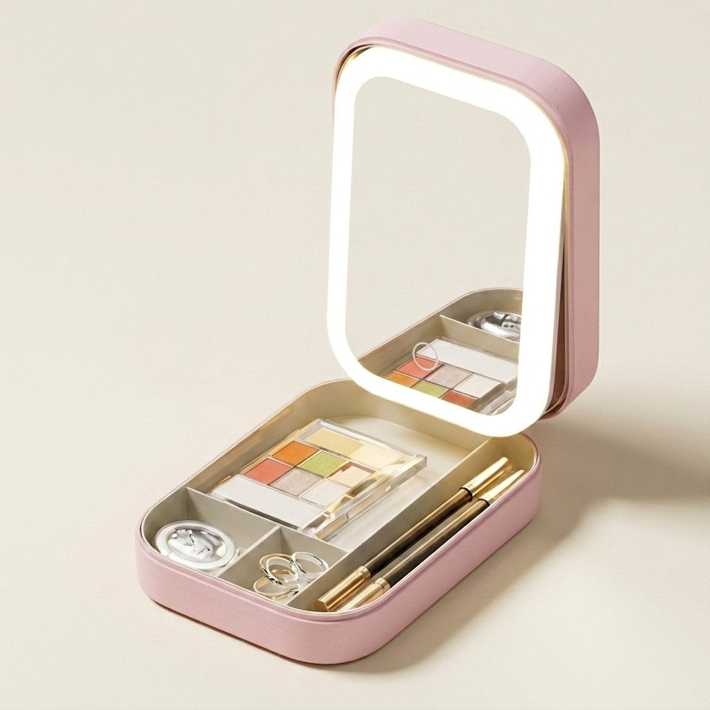 Reisebox mit LED-Spiegel