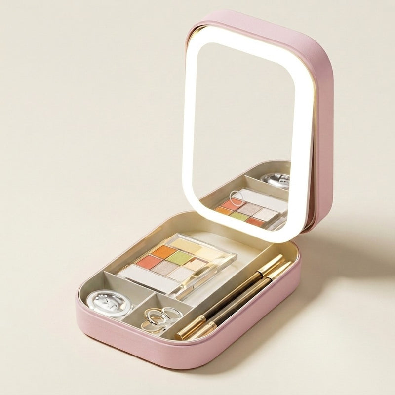 Reisebox mit LED-Spiegel